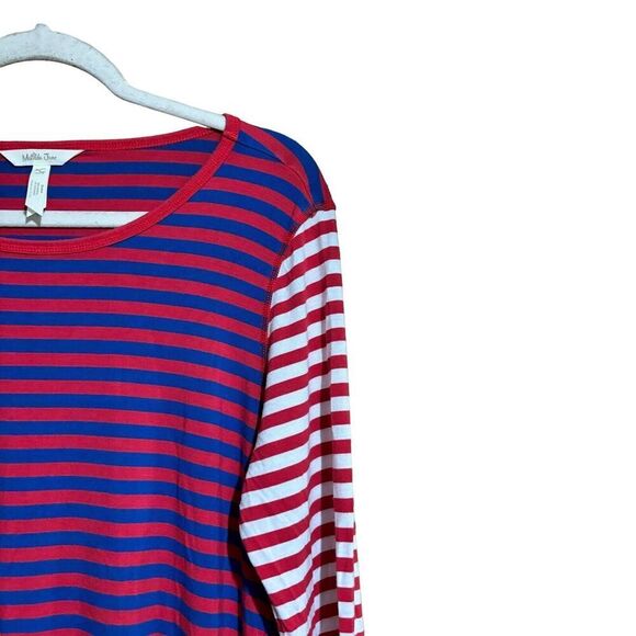 Matilda Jane Tunic Top Womens Large Multicolor Nautical Stripe Stretch Blouse - Picture 3 of 8